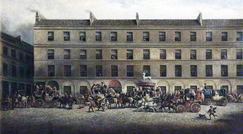 White Hart Inn-Bath by John Charles Maggs 1869